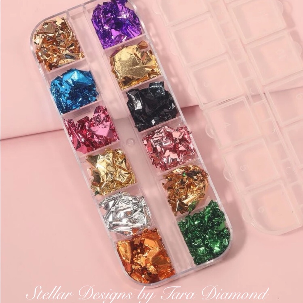 Stellar 2pack foil nail art🌙